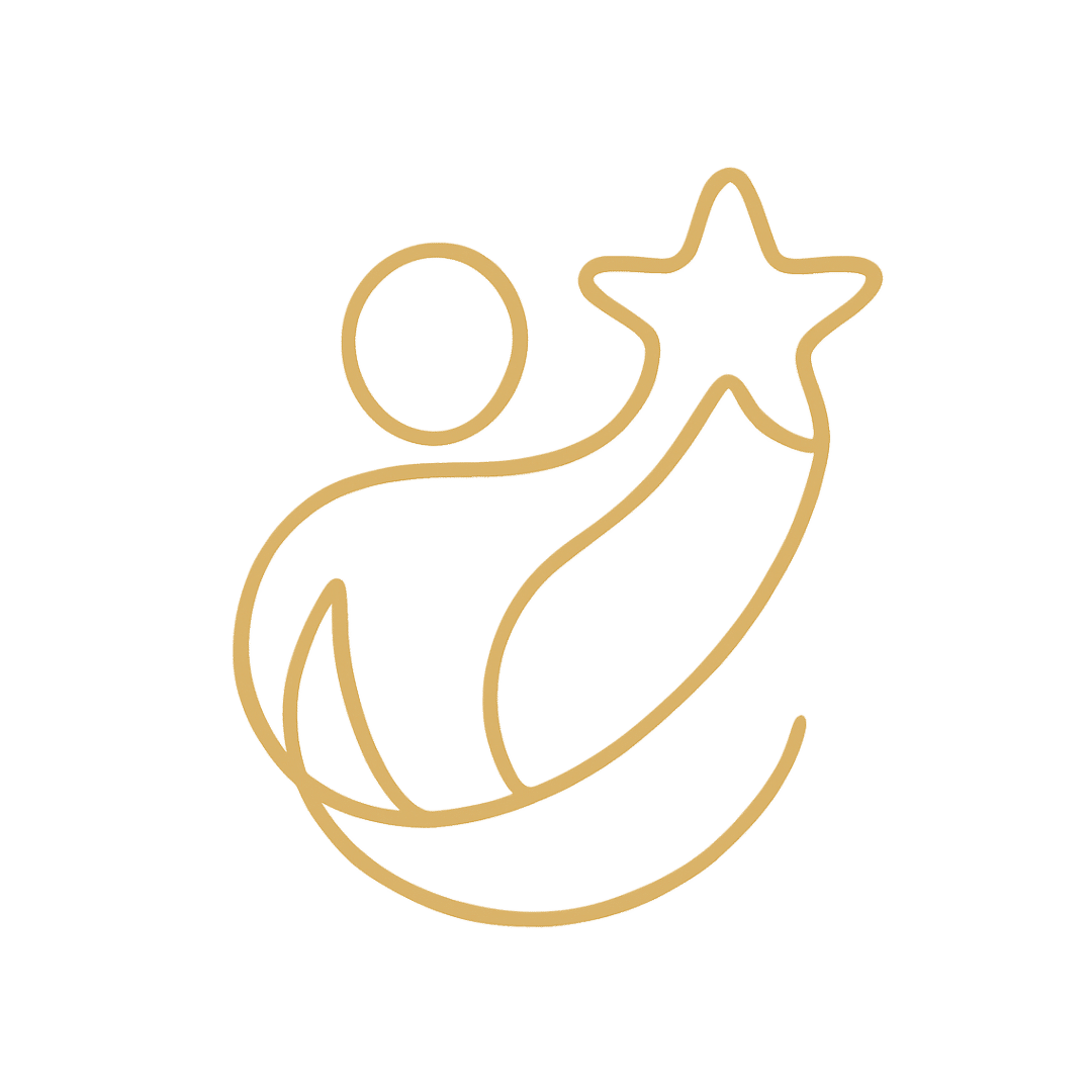 Gold icon of person reaching for a star symbolising SME empowerment, business growth, and support from Yoponn LTD